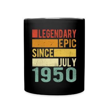 Birthday: July 1950 Legendary Epic - Full Colour Mug - black - Front