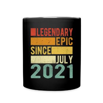 Anniversaire Juillet 2021 Épopée légendaire - Mug uni - noir - Devant
