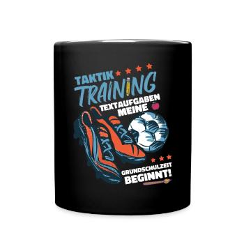 Schoolchild Primary School Football Enrollment - Full Colour Mug - black - Front