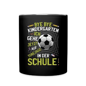 Einschulung 2023 Schulkind Grundschule - Tasse einfarbig - Schwarz - Vorne