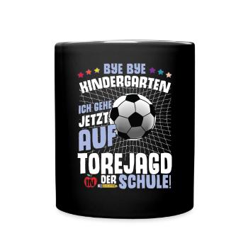 Einschulung Schulkind 2023 Schultüte Grundschule - Tasse einfarbig - Schwarz - Vorne