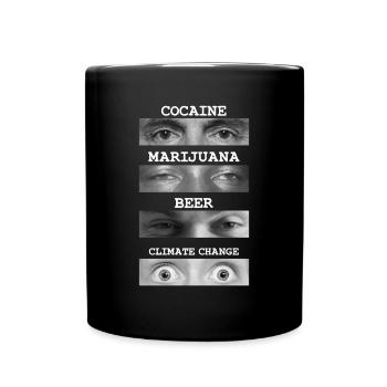Eyes on climate change - Full Colour Mug - black - Front