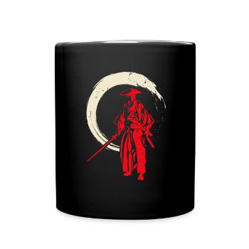 Retro Samurai Warrior - Full Colour Mug - black - Front