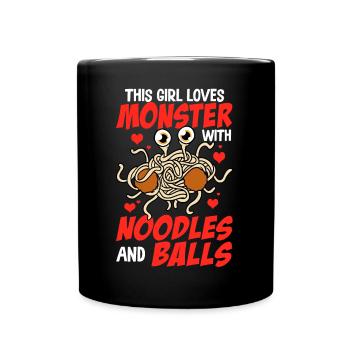 The Flying Spaghetti Monster - Full Colour Mug - black - Front