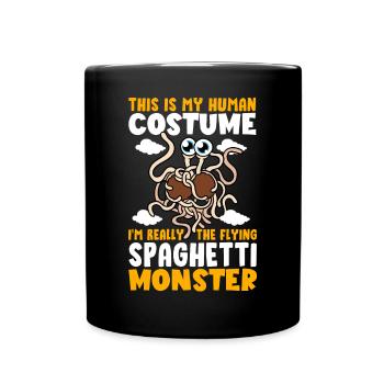 FSM Pastafarian - Tasse einfarbig - Schwarz - Vorne