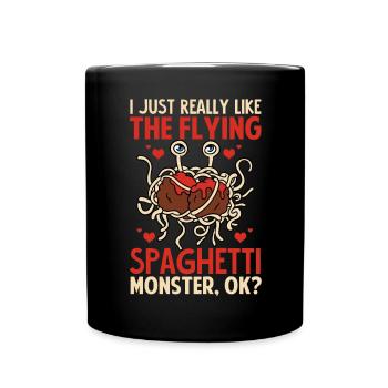FSM Pastafarian - Tasse einfarbig - Schwarz - Vorne