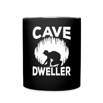 Cave Dwellers Speleologists Cave Exploration - Full Colour Mug - black - Front