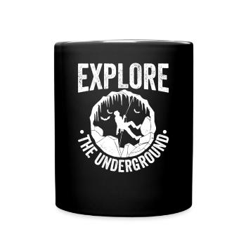 Explore the underground speleologists - Full Colour Mug - black - Front
