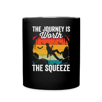 Cave exploration worth the squeeze cave - Full Colour Mug - black - Front