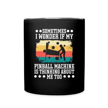 Jeu de flipper amusant - Mug uni - noir - Devant