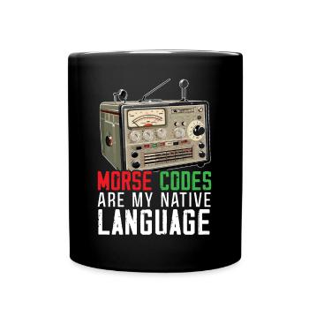 Amateurfunker Morsecode Radioaktivität - Tasse einfarbig - Schwarz - Vorne
