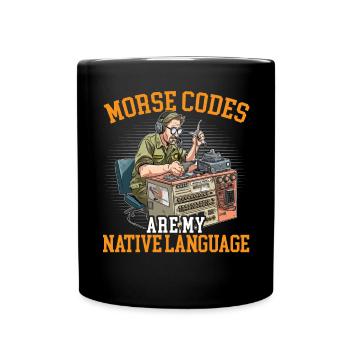 Amateurfunker Morsecode Radioaktivität - Tasse einfarbig - Schwarz - Vorne