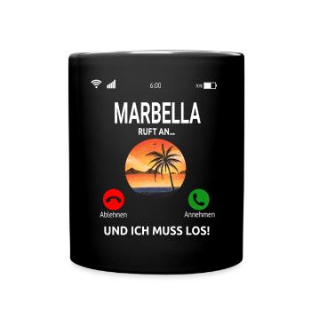 Marbella Andalusien Spanien Costa Del Sol Idee - Tasse einfarbig - Schwarz - Vorne
