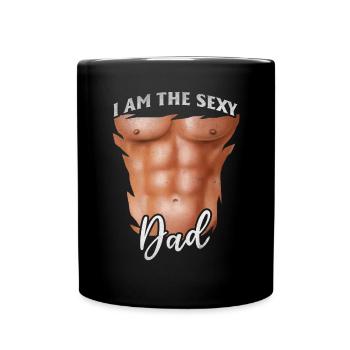 I Am The Sexy Dad - Father's Day 2023 Sexy Dad & F - Full Colour Mug - black - Front