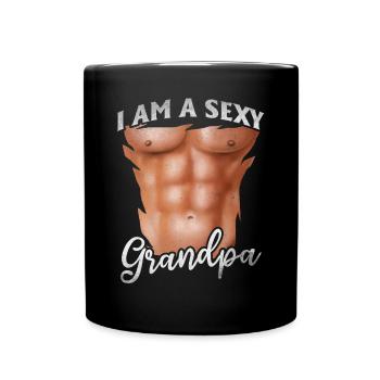 Father's Day 2023 - I Am A Sexy Grandpa - Full Colour Mug - black - Front