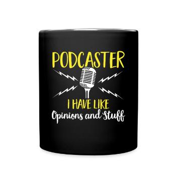 Podcaster Podcast - Full Colour Mug - black - Front