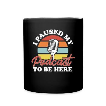 Podcaster Podcast - Full Colour Mug - black - Front