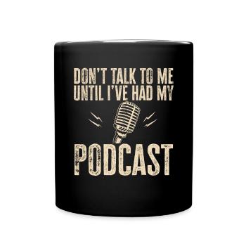 Podcaster Podcast - Full Colour Mug - black - Front