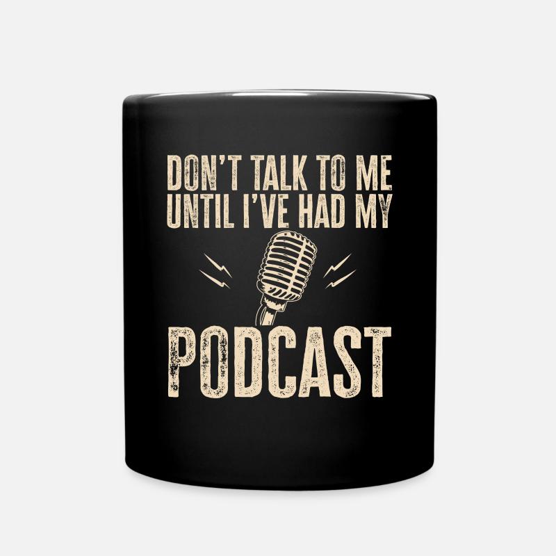 Podcaster Podcast - Tasse einfarbig - Schwarz