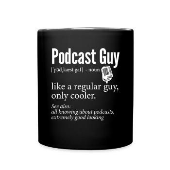 Podcaster Podcast - Full Colour Mug - black - Front