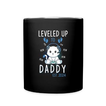 Nivelé jusqu’à papa 2024 - Mug uni - noir - Devant