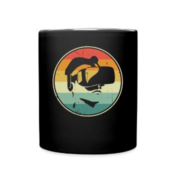 Virtual Reality VR Geschenk - Tasse einfarbig - Schwarz - Vorne