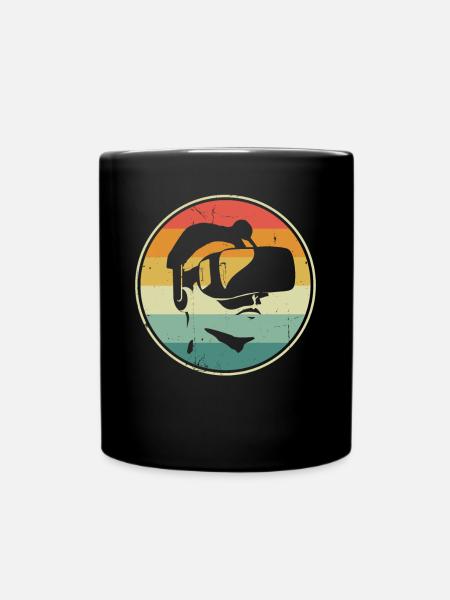 Virtual Reality VR Geschenk - Tasse einfarbig - Schwarz