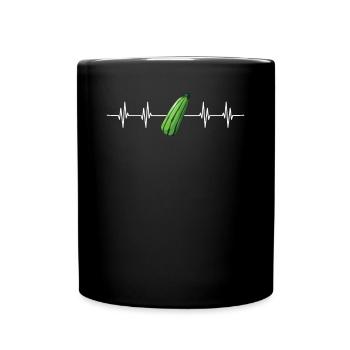Virtual Reality VR Geschenk - Tasse einfarbig - Schwarz - Vorne