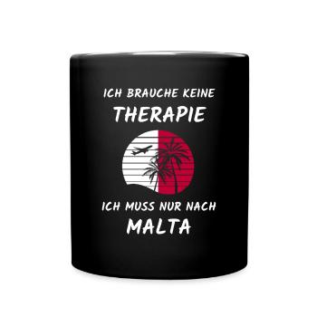 Malta Urlaub Design Mittelmeer Insel Reise Malta - Tasse einfarbig - Schwarz - Vorne