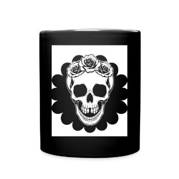 Horror Skull Skull Art Skull Gothic Heavy Metal - Full Colour Mug - black - Front