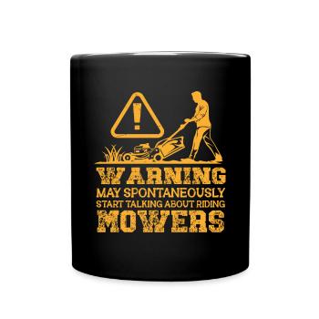 Rasenmäh Motiv I Rasenmäher für Gärtner - Tasse einfarbig - Schwarz - Vorne