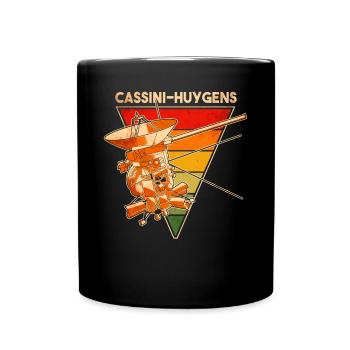 Cassini-Huygens Saturn Raumsonde - Tasse einfarbig - Schwarz - Vorne