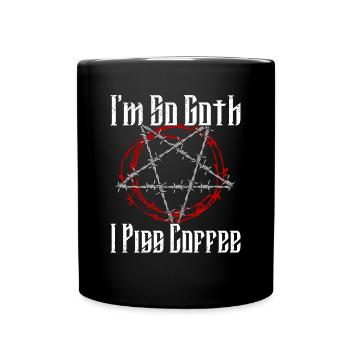 Satan Beelzebub Teufel Gothic Pentagram Mystisch - Tasse einfarbig - Schwarz - Vorne