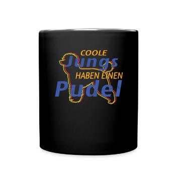 Hundezubehör Pudel Hundebesitzer - Tasse einfarbig - Schwarz - Vorne