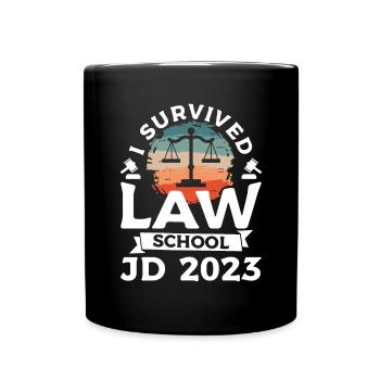 J’ai survécu à la remise des diplômes JD 2023 de la faculté de droit - Mug uni - noir - Devant