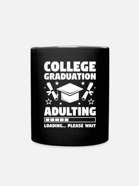 College-Abschluss Erwachsene Loading Bitte warten - Tasse einfarbig - Schwarz