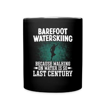 Barefoot waterskiing - Full Colour Mug - black - Front
