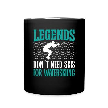 Pas besoin de skis pour faire du ski nautique - Mug uni - noir - Devant