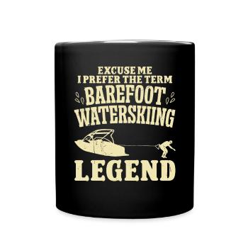 Waterskis Barefoot - Full Colour Mug - black - Front