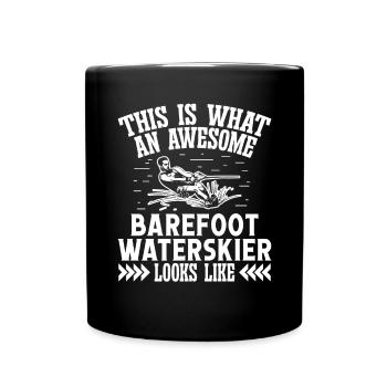 This is what an awesome barefoot - Tasse einfarbig - Schwarz - Vorne