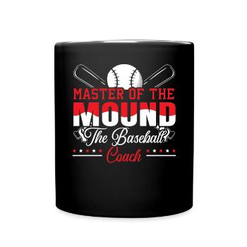 Baseballtrainer Baseballspieler Baseball-Mannschaftssport - Tasse einfarbig - Schwarz - Vorne