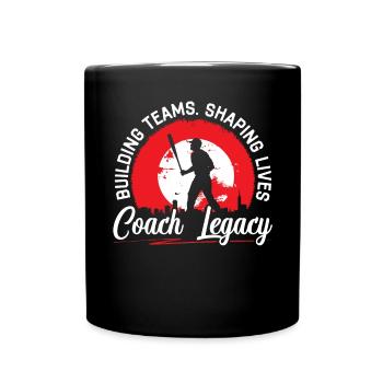 Baseballtrainer Baseballspieler Baseball-Mannschaftssport - Tasse einfarbig - Schwarz - Vorne
