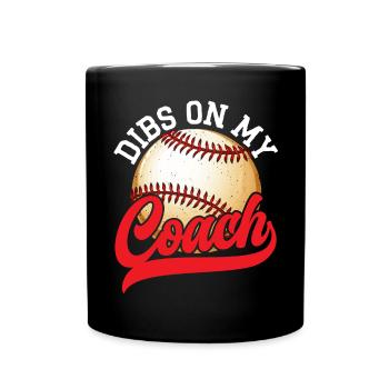 Baseballtrainer Baseballspieler Baseball-Mannschaftssport - Tasse einfarbig - Schwarz - Vorne
