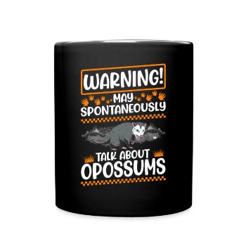 Avertissement Opossum Possum Marsupial - Mug uni - noir - Devant
