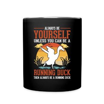 Indian Runner Duck Gift Running Duck - Full Colour Mug - black - Front