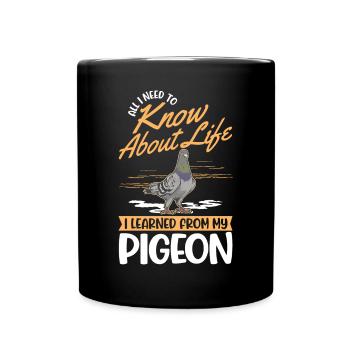 Pigeon pigeon fancier city pigeon carrier pigeon - Full Colour Mug - black - Front