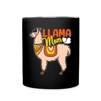Llama Llama Mom - Full Colour Mug - black - Front
