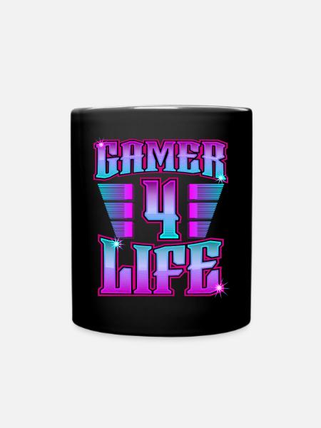 Gamer 4 Life Gamer for Life Gift Idea - Full Colour Mug - black