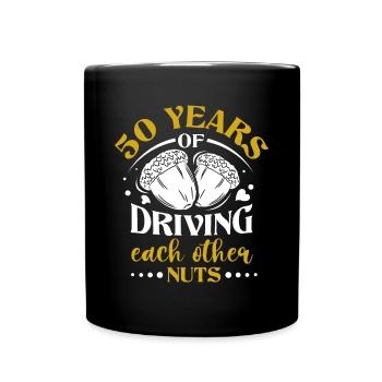 50. Anniversaire de mariage Mari Femme Relation de mariage - Mug uni - noir - Devant