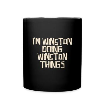 I'm Winston doing Winston things - Full Colour Mug - black - Front